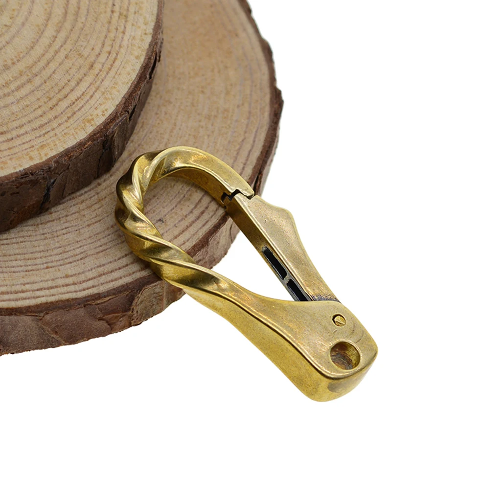 Латунные витой дизайн декоративные застежками Поворотный Крюк когтя брелок |