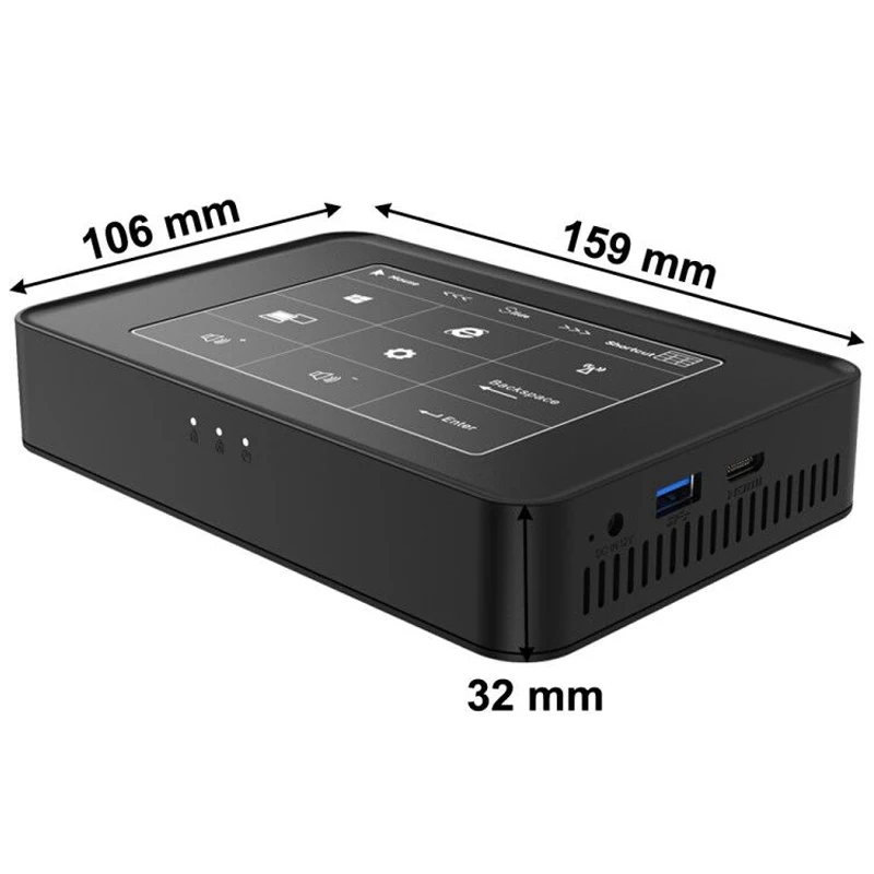Мини ПК Celeron J3455 6 ГБ + 120 Windows 10 DDR3L M.2 SSD HDMI VGA 4K 2 4/5 0G Wi Fi Bluetooth 4 0 Type C Linux ТВ