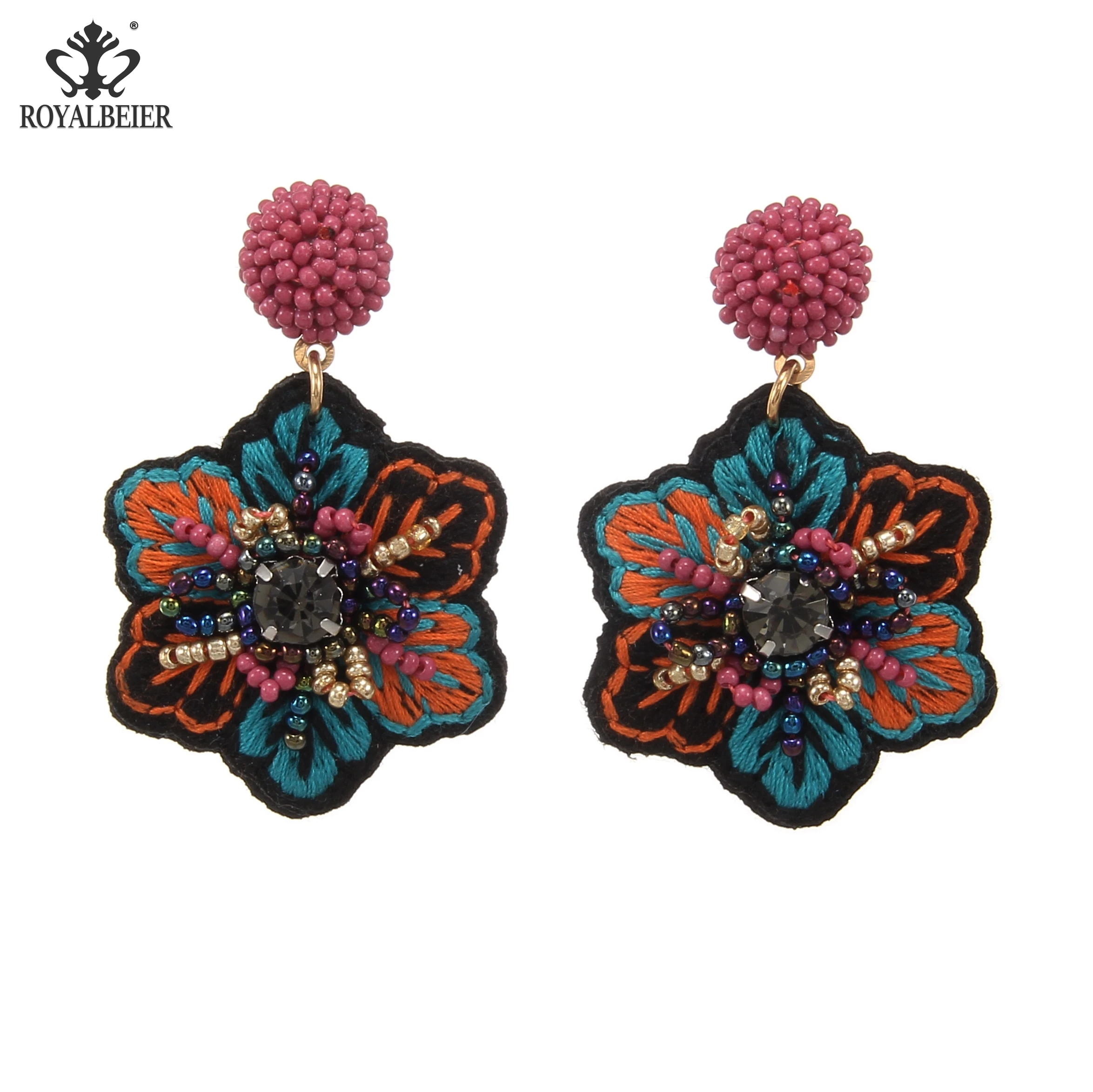 

Boho Fashion Handmade Star/Flower Drop Earrings For Women Ethnic Beaded Colorful Earring Wedding Jewelry Wholesale Dropshipping