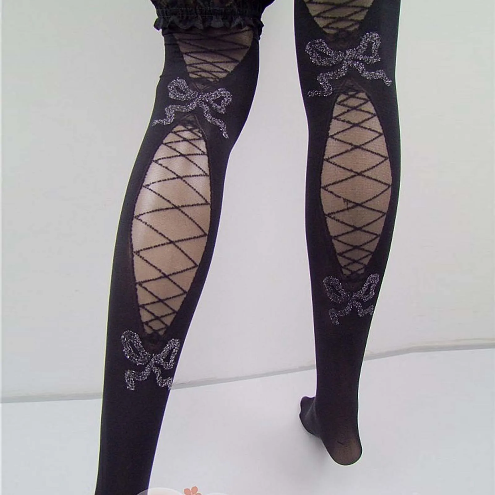 

1 Pair Women Girl Sexy Knee Stockings Lace Bowknot Long Sock Thigh-Highs Intimate Clothing