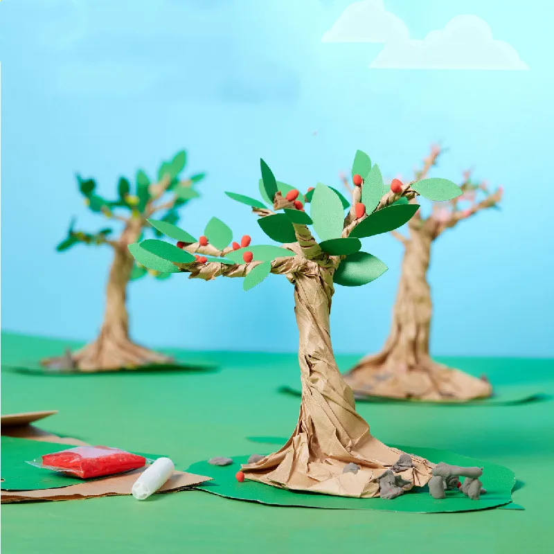 3D Дерево для посадки diy Ручная работа детского сада плодотворное дерево детей