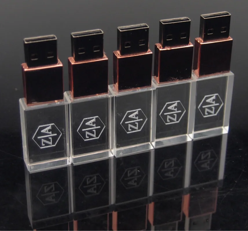 Кристалл USB флешка 2 0 флэш-накопитель Пользовательский логотип мода Clef Usb