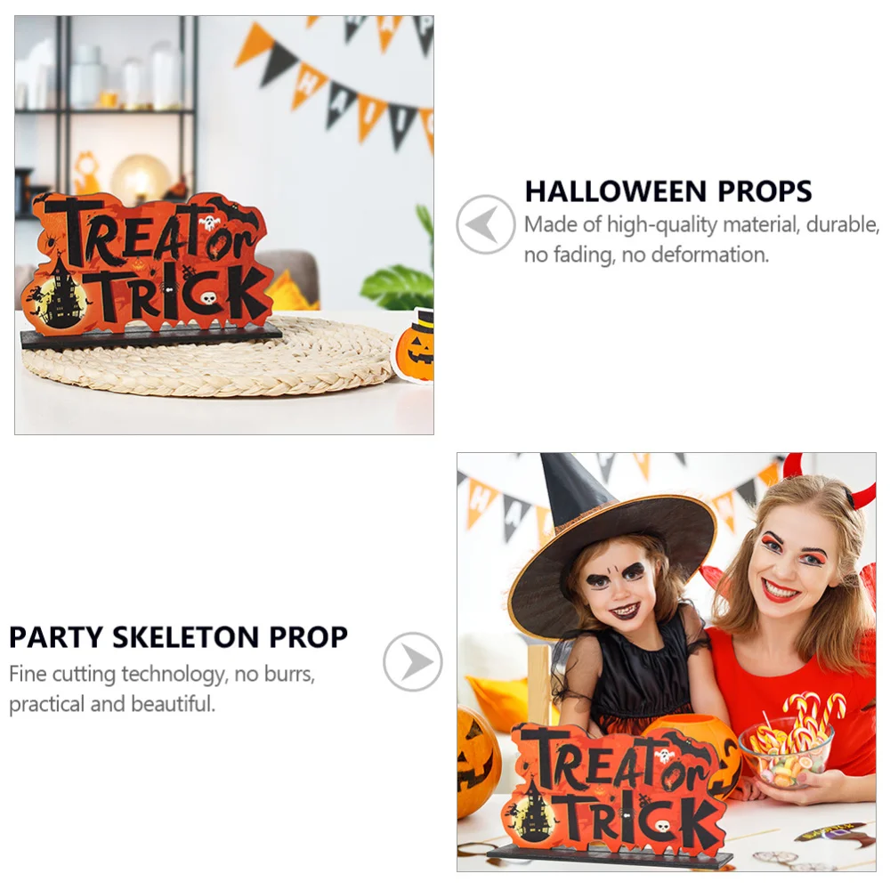 

1Pc Table Centerpiece Tabletop Decor Trick or Treat Table Topper