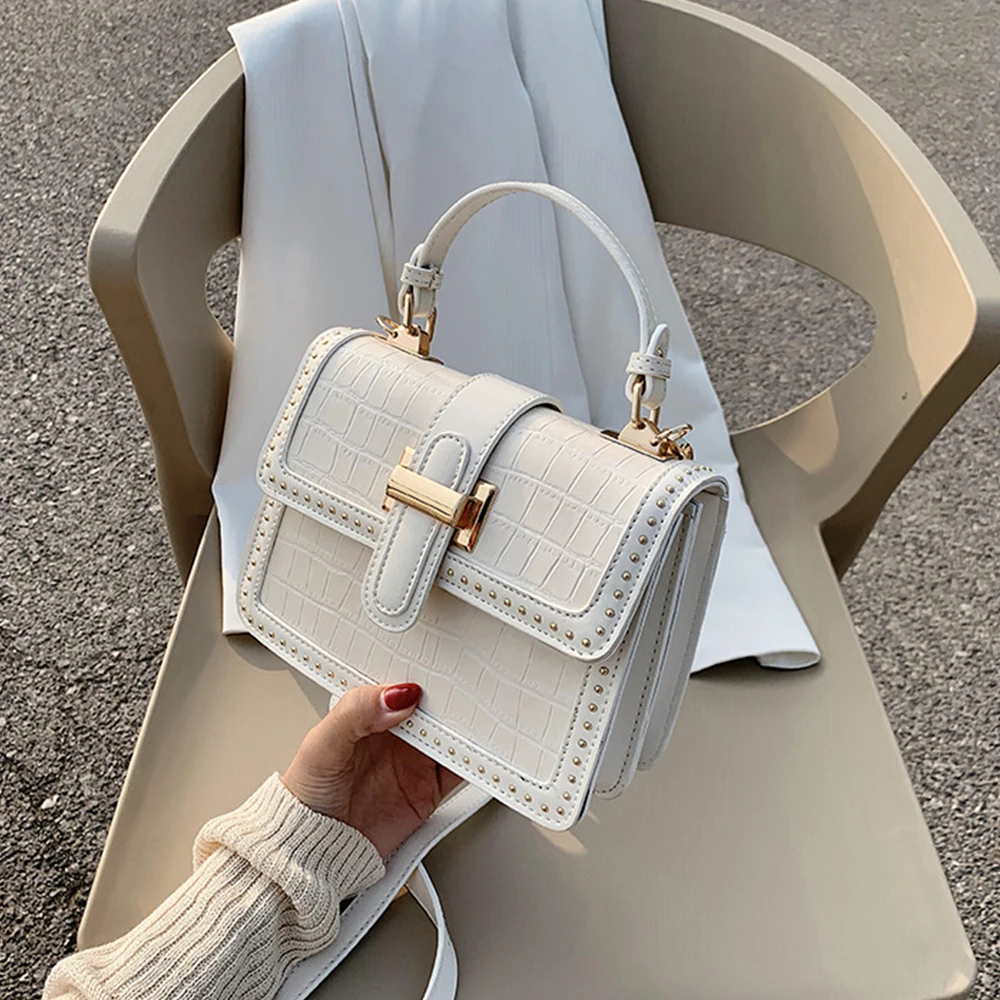 

Small Alligator Pattern PU Leather Crossbody Bags For Women Female Trend Shoulder Bags Classic Branded Ladies Handbags Totes