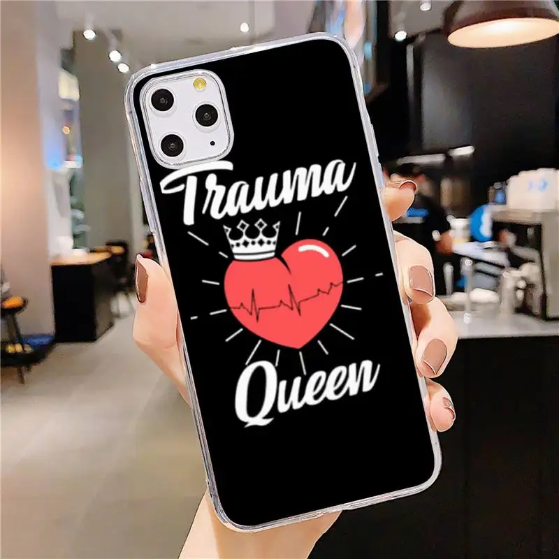 

Nurse stethoscope cartoon Phone Case Transparent soft For iphone 5 5s 5c se 6 6s 7 8 11 12 plus mini x xs xr pro max