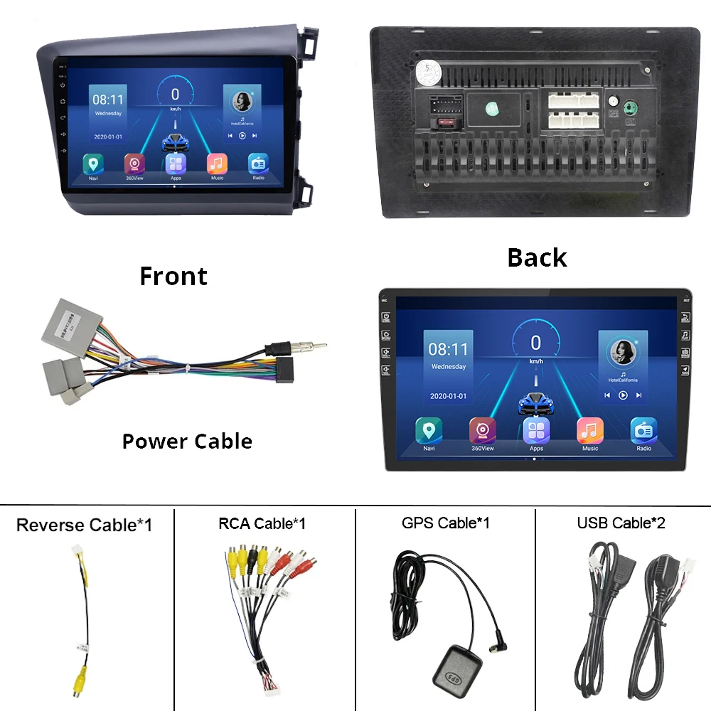 

2din Android 9.0 Car Radio For Fit HONDA CIVIC Multimedia Stereo Car DVD Player Navigation GPS 2012 2013 2014 2015 Car Autoradio