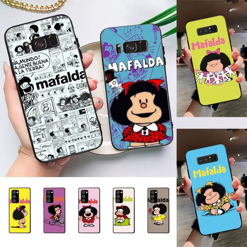 

Hot Mafalda cute girl Phone Case For Samsung Galaxy Note10Pro Note20ultra cover for note20 note10lite M30S Back Coque