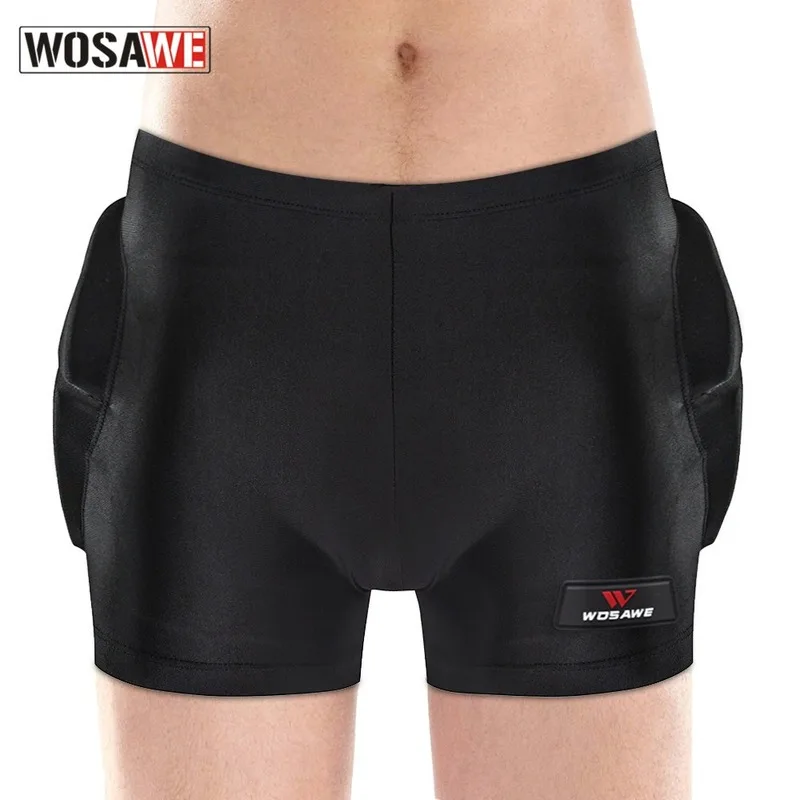 WOSAWE S-3XL Adults Teenagers Snowboard Protection Skateboard Roller Skate Elastic Protective Padded Shorts Hip Pads Protector