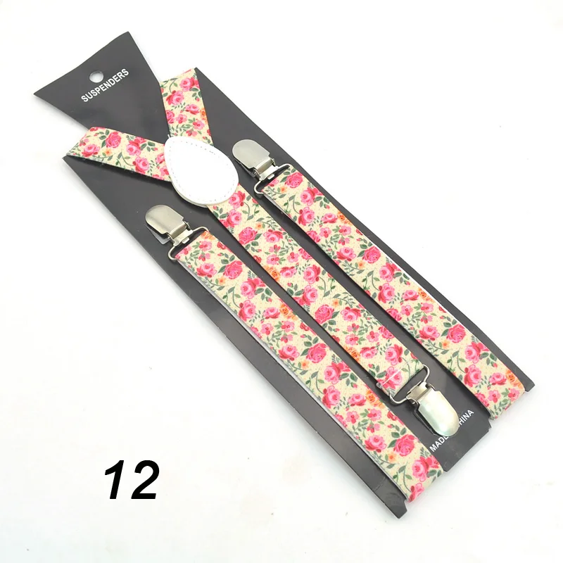 Мужские подтяжки для брюк и рубашек свадебные помочи с цветами 13 цветов