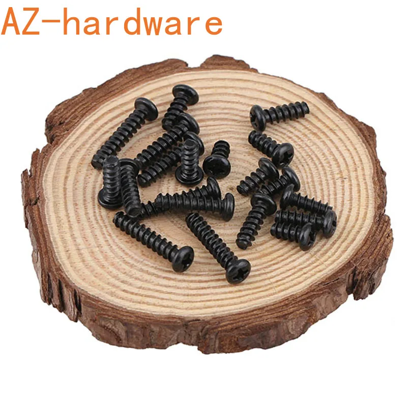 GuHua Black Cross Round Head Flat Tail Self Tapping Small Screw PB Philips Pan End Screws M1.4M2M2.3 1000PCS | Обустройство дома