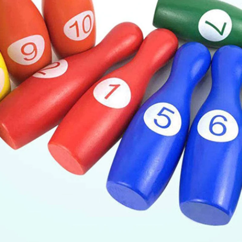 

ELOS-Kids Wooden Digital Bowling Set Indoor And Outdoor Fun, For Toddlers, Kids