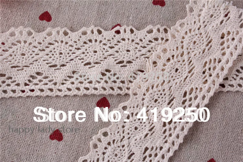 

100 Yard 38mm 100% Cotton Lace COTTON CLUNY LACE TRIM - LOVELY DESIGN~Beige color wholesale .