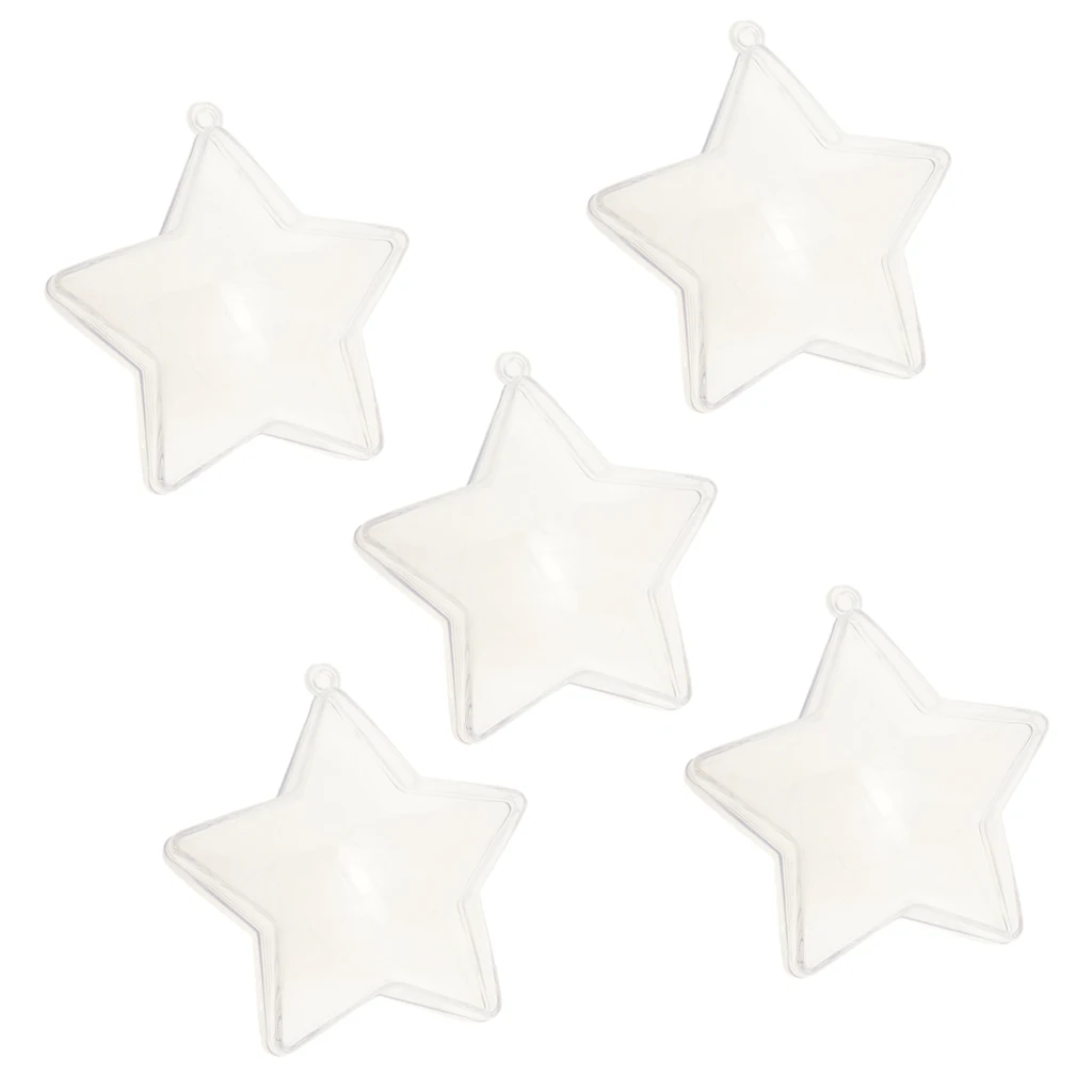5 шт. в форме звезды прозрачный многоразовый шар Рождественская елка украшение