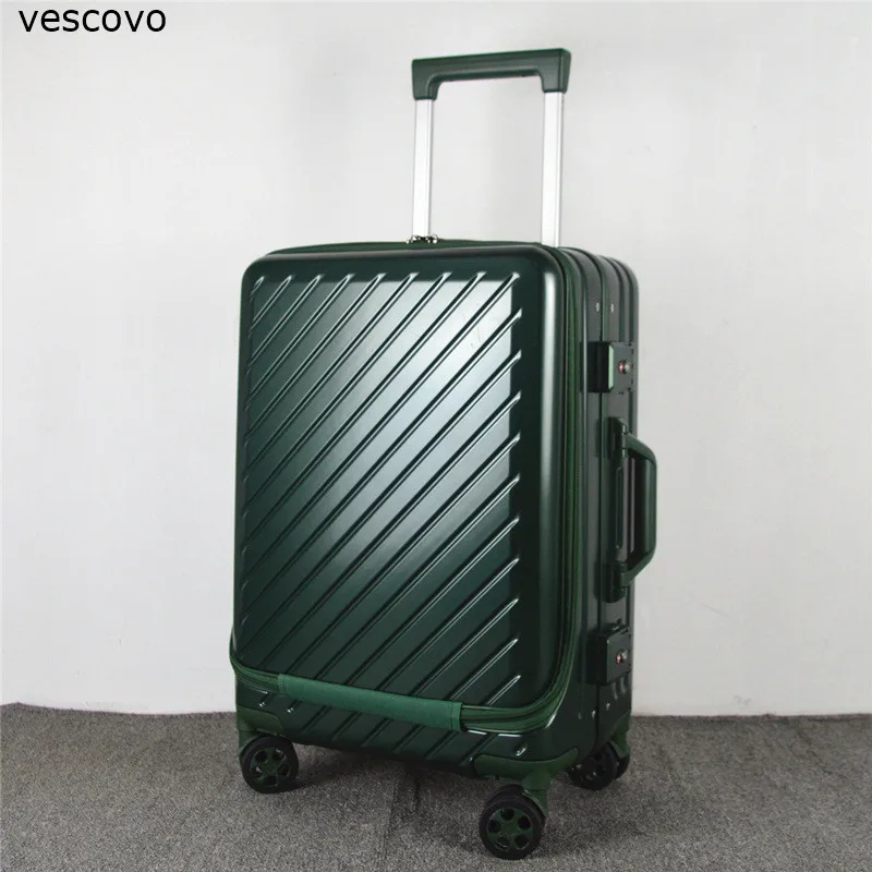 Чемодан на колесиках для мужчин и женщин vescovo алюминиевая рама 20/24 дюйма Спиннер