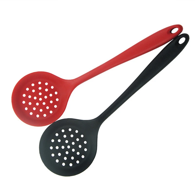 Силиконовый дуршлаг с длинной ручкой антипригарный термостойкий фильтр