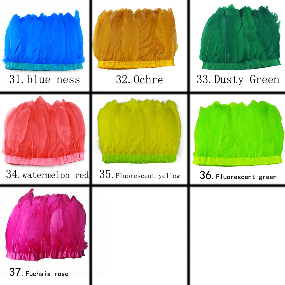 2 шт./упаковка отделка из гусиного пера и сатина с бахромой ширина 6 8 дюймов/15 20