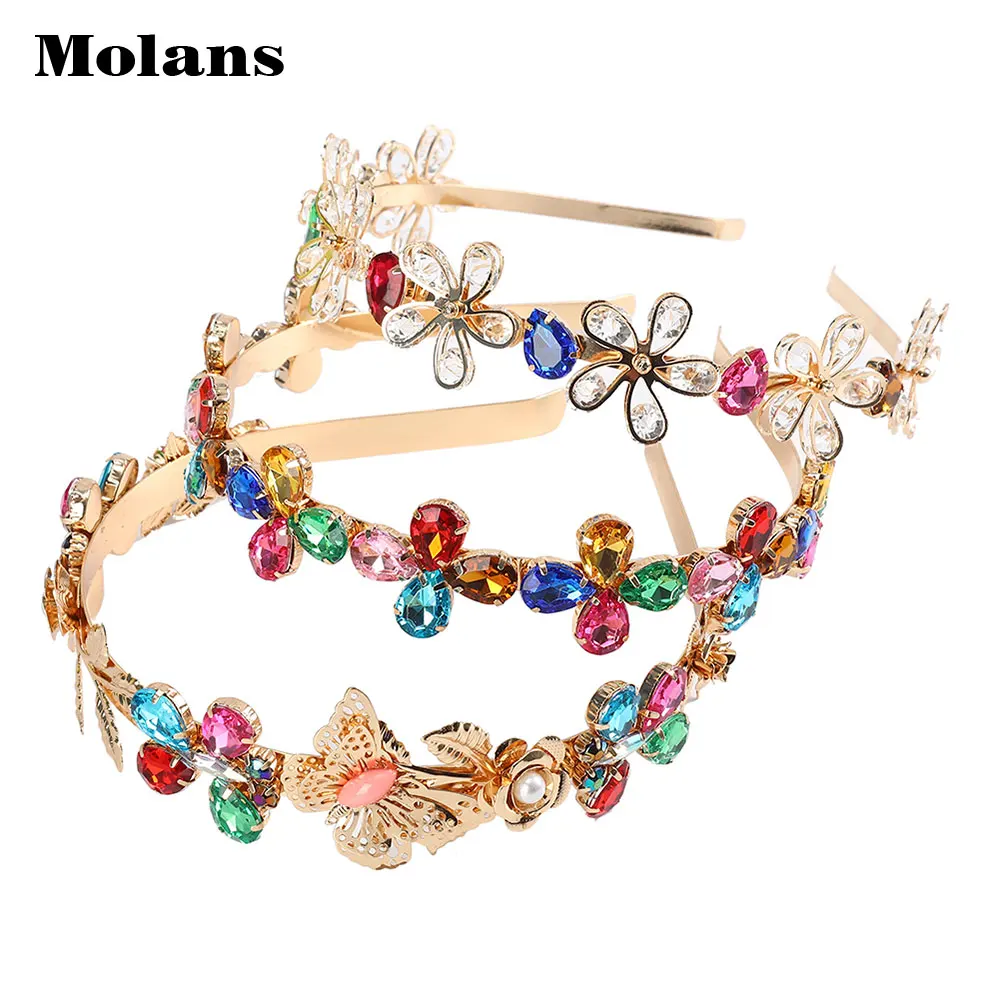 

Ободок с бабочкой из сплава золотого и серебряного цветов для волос