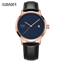 oubaoer lurury men watches automatic mechanical watch leather clock casual business top brand sports watch relogio diver