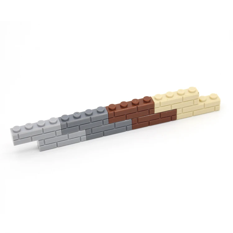 Конструктор Moc модифицированный 1x4 с профилем кирпичной кладки уличный вид
