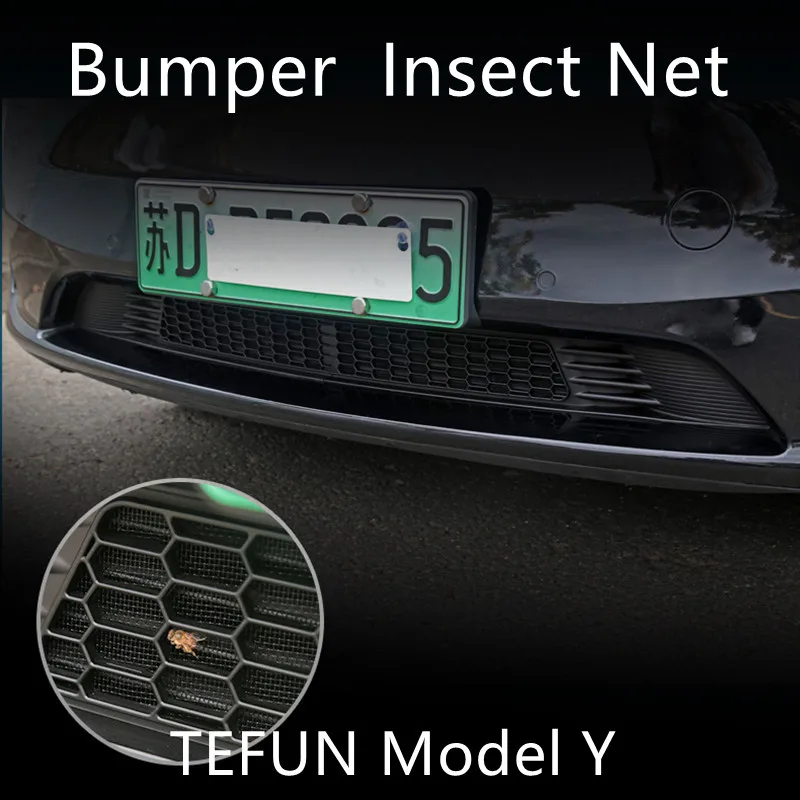 

For 2017-2021 2022 Tesla Model Y Car Anti-insect Net Front Bumper Middle Net Air Inlet Protection Modification Accessories