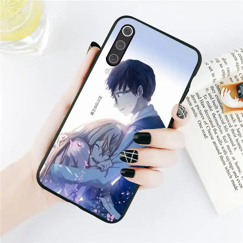 

Your lie in April Japan anime Phone Case For Xiaomi Redmi note 7 8 9 t k30 max3 9 s 10 pro lite Luxury brand shell funda coque