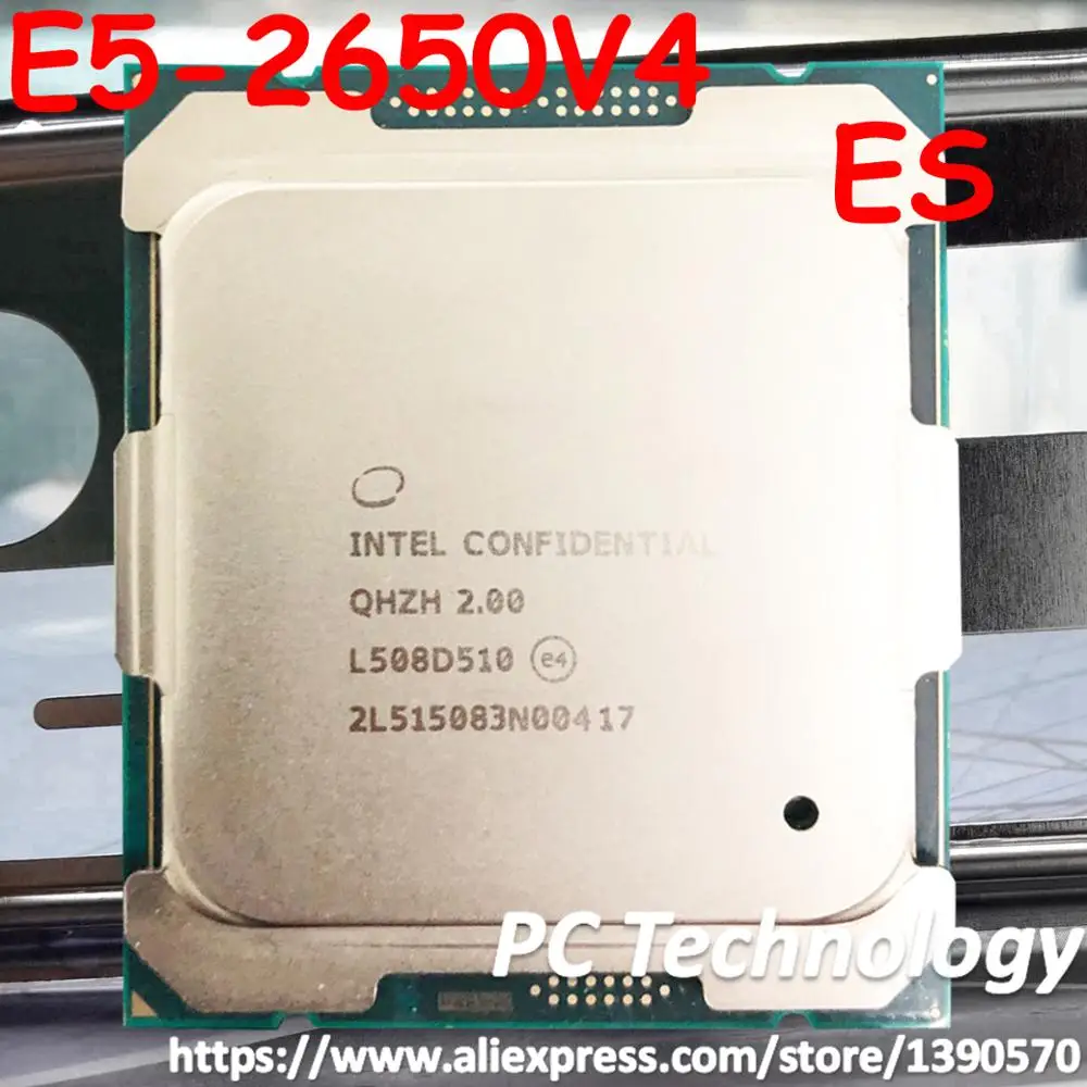 Оригинальный процессор Intel Xeon ES Version QHZH 2 00 ГГц 12 ядер 30 м E5 2650V4 105 Вт бесплатная