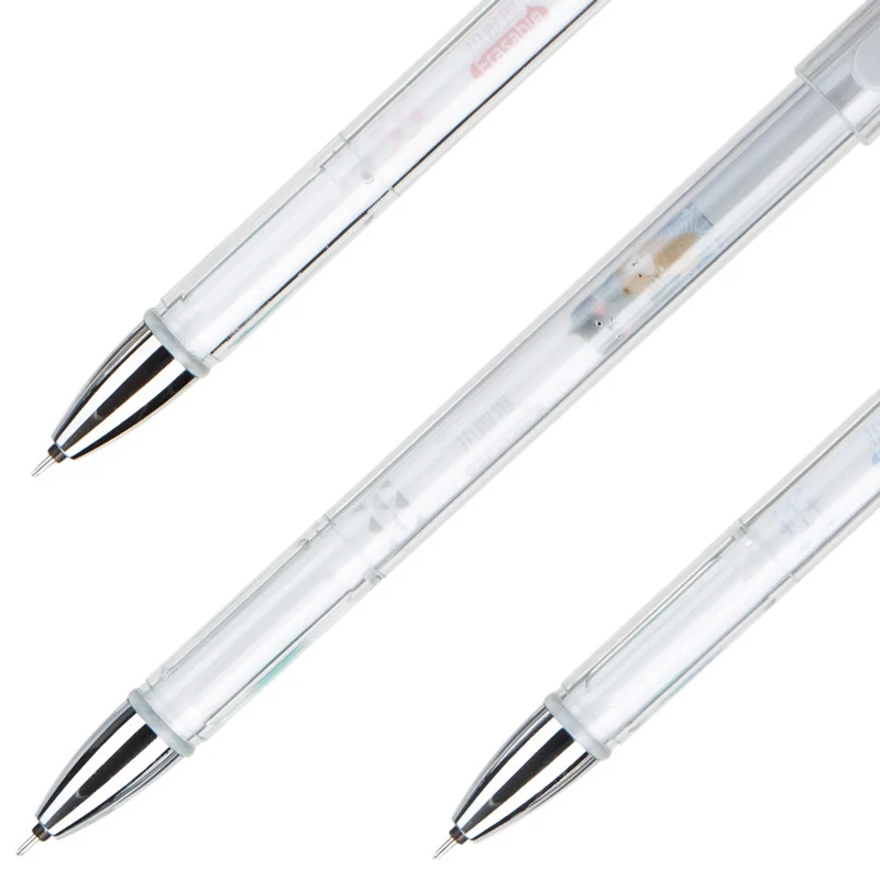 1 шт. милые ручки с медведем новинка стираемая гелевая ручка Kawaii черные для детей