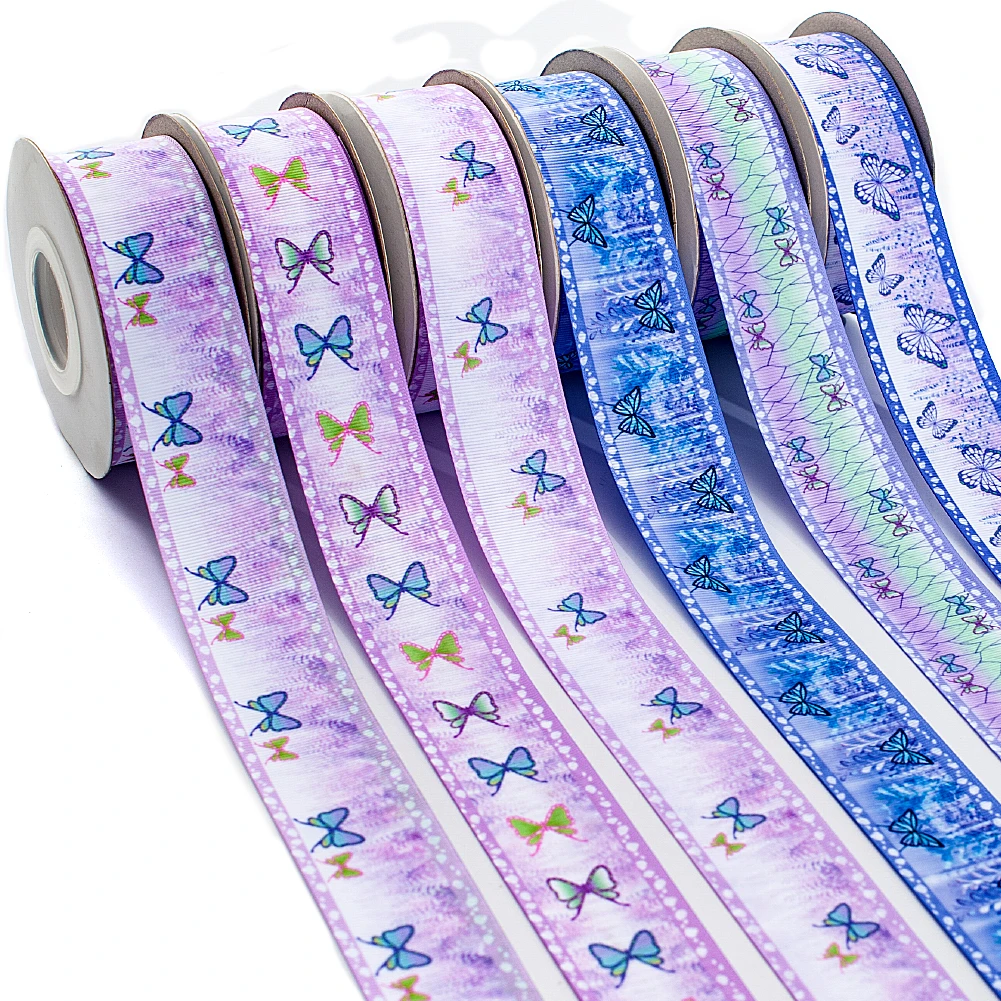 

Hot Sale Anime Kimetsu No Yaiba Character Printed Grosgrain/Satin Ribbon 5 Yards for DIY Sewing & Hair Bow Accessories