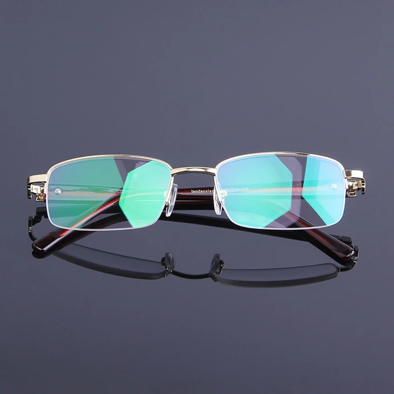 Очки для чтения в полуоправе золотого цвета женщин очки пожилых людей с защитой