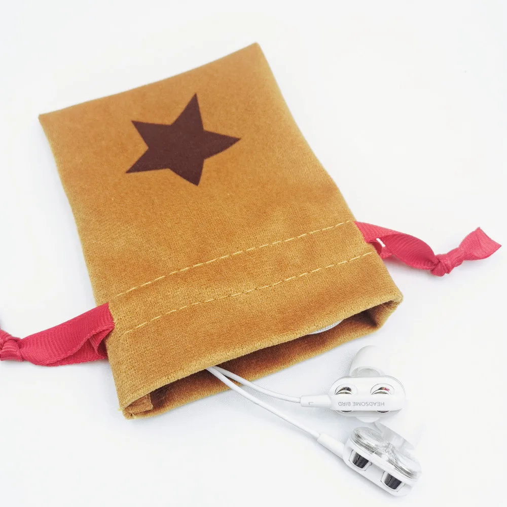 Сумка AIKSWE для хранения наушников мягкая бархатная сумка USB кабель передачи