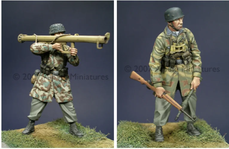 

1:35 Ratio Die-cast Resin 2 German Soldiers Of World War II 2 Figures Need To Be Assembled And Colored By Themselves