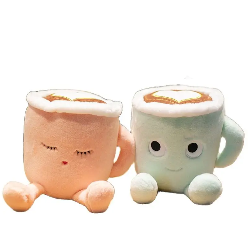 

20/30cm Cute Matcha Latte Coffee Cup Shaped Pillow Real-life Green Tea Latte Coffee Stuffed Soft Plush Toys Doll for Kids Gift
