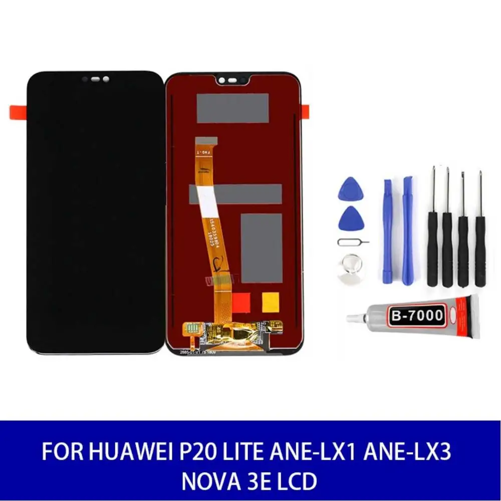 AAA Качество для Huawei P20 Lite ANE LX1 LX3 Nova 3e ЖК дисплей сенсорный экран сенсорная панель