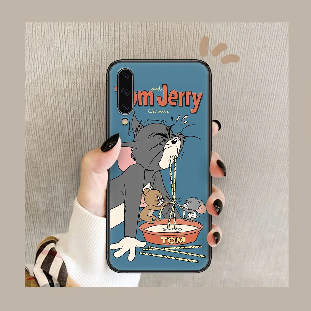 

Tom Cat Jerry Rat Phone Case Cover For Samsung Galaxy A10 A11 A20 E A21 A30 A40 A41 A50 A51 A70 A71 A81 S 4G 5G black Waterproof