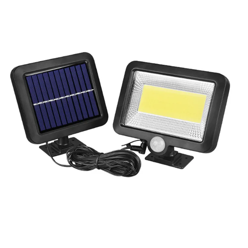 100 светодиодный открытый Солнечный свет стены движения PIR датчик солнечной лампы