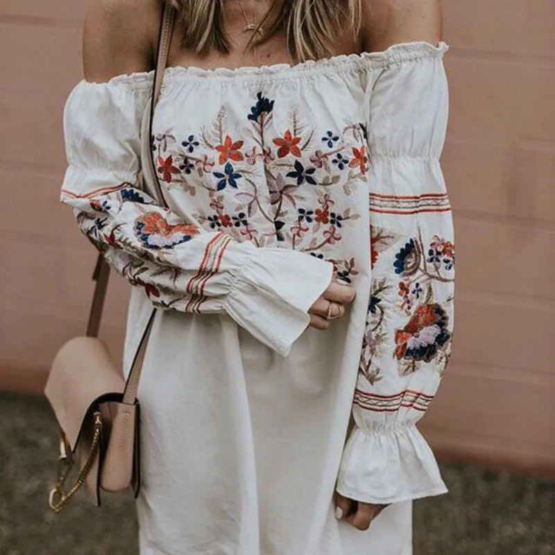 2021 модное сексуальное женское платье с открытыми плечами и воротником-лодочкой