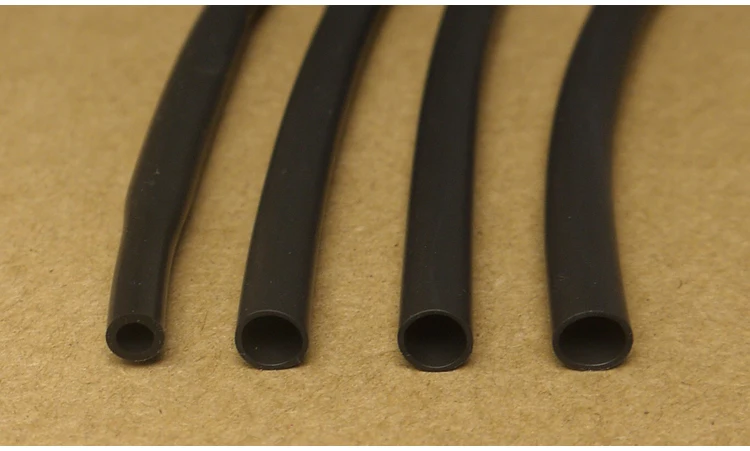 

0,8 мм-55 мм 1 метр силиконовая термоусадочная трубка Черная клейкая подкладка рукав обертка