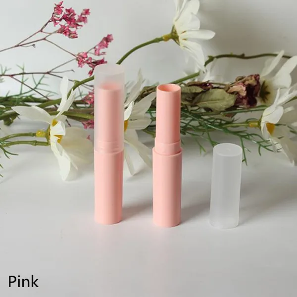 Pink 10 шт./партия 4 мл пустая губная помада в тюбике цвета слоновой кости пластиковый бальзам для губ маленький косметический блеск для губной помады - Цвет: Pink