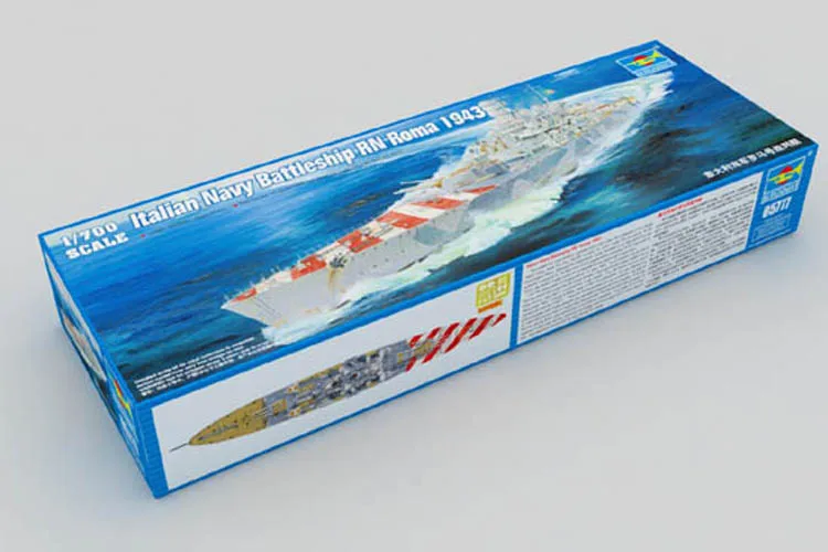Trumpeter масштаб 05777 1/700 итальянский боевой корабль RN Roma 1943 ручная работа военный