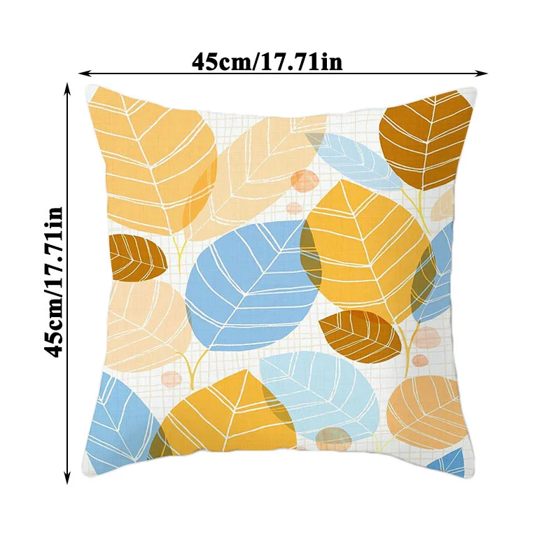 

Waist Pillowcase Soft Pillowcase Printing Series 45*45cm Home Decoration Non-fading Colorful Pillow Cover Washable Sofa Supplies