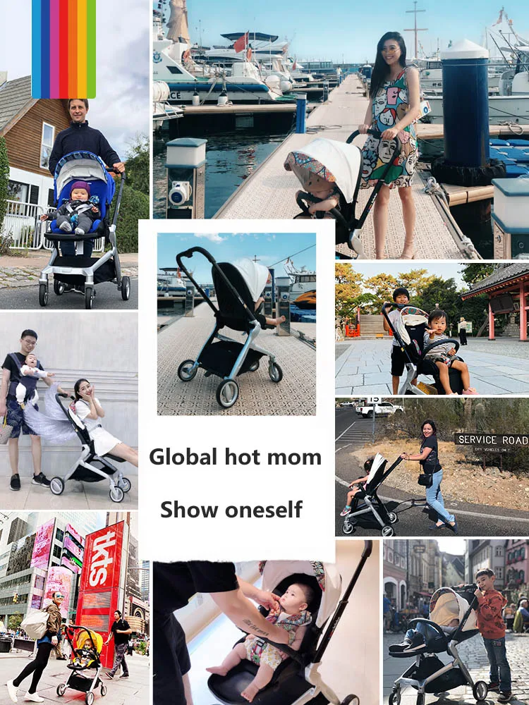 Детская коляска 0-3 лет двунаправленный светильник высокий пейзаж может сидеть на