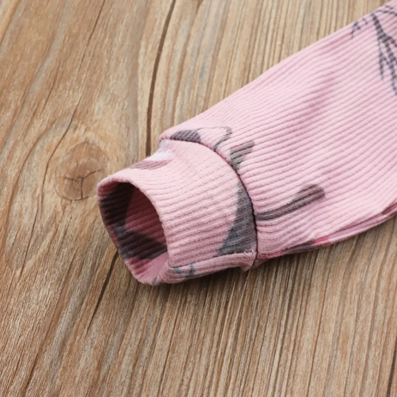 

Girls Jumpsuit Climb Soft Romper 0-24M Children Autumn pink Button Round Collar Long Sleeves Floral Print