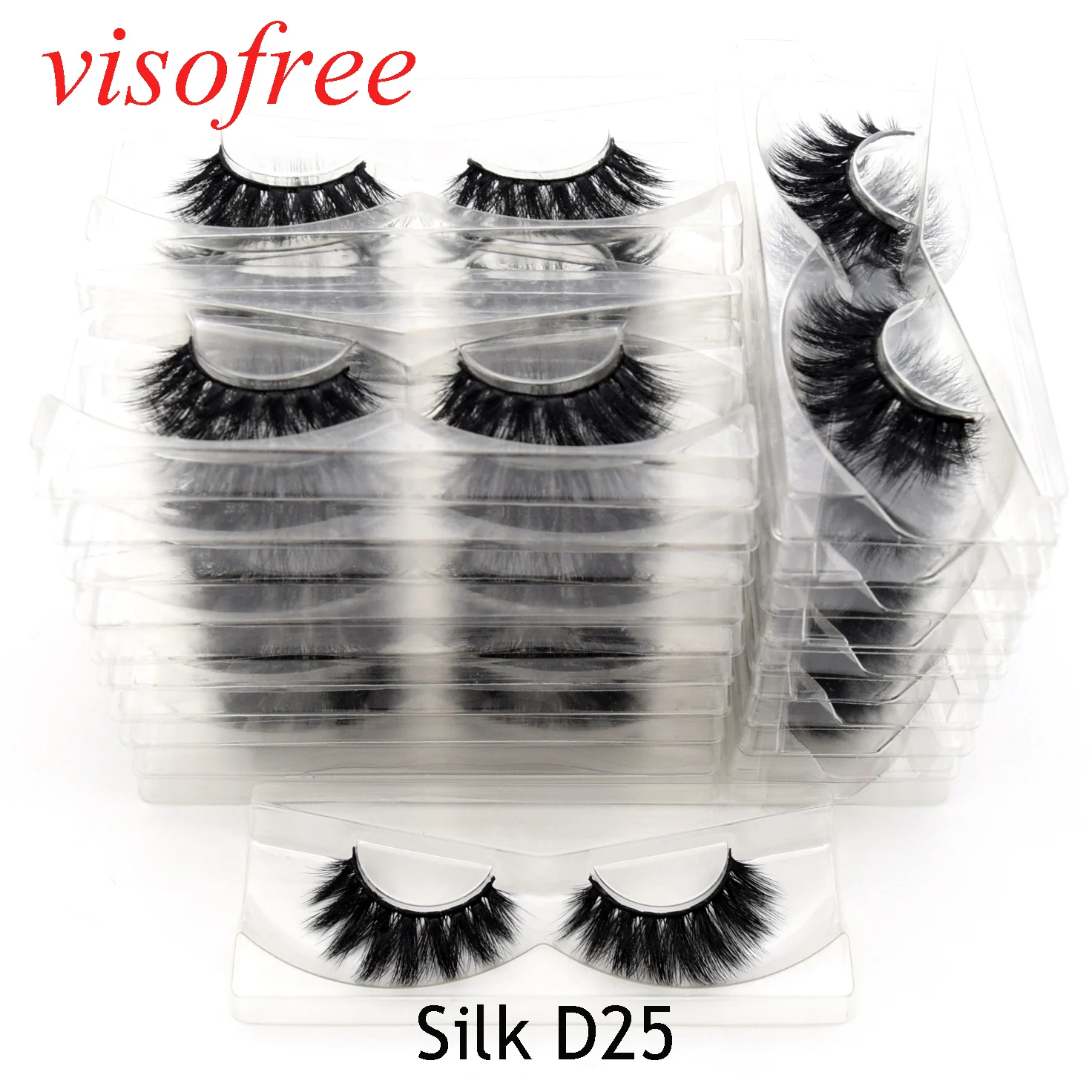 Ресницы Visofree 30 пар/лот 3D из искусственного шелка мягкие Накладные ресницы 100%