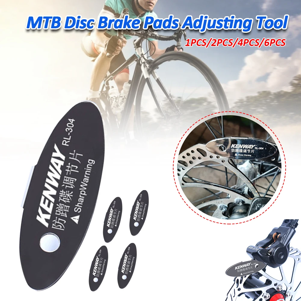 

1/2/4/6pcs MTB Disc Brake Pads Stainless Steel Adjusting Tool Disc Brake Spacer Pads Rotor Alignment Tools