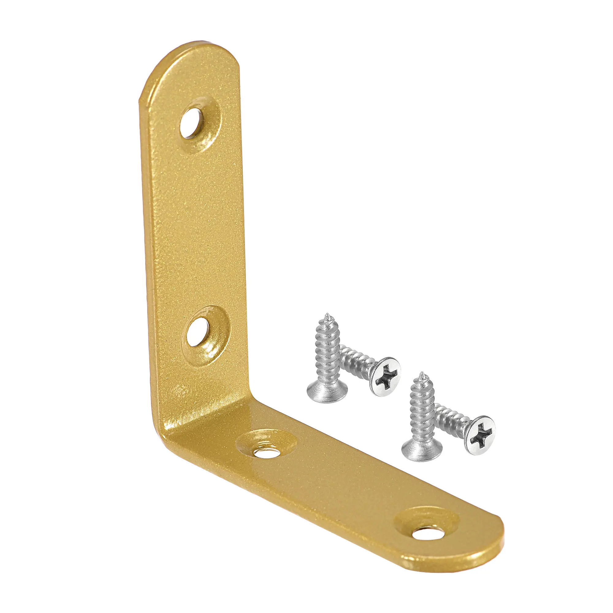 

Uxcell Corner Brace Angle Bracket Iron L Shape 65mmx65mmx19mm Gold Tone 10 Pcs