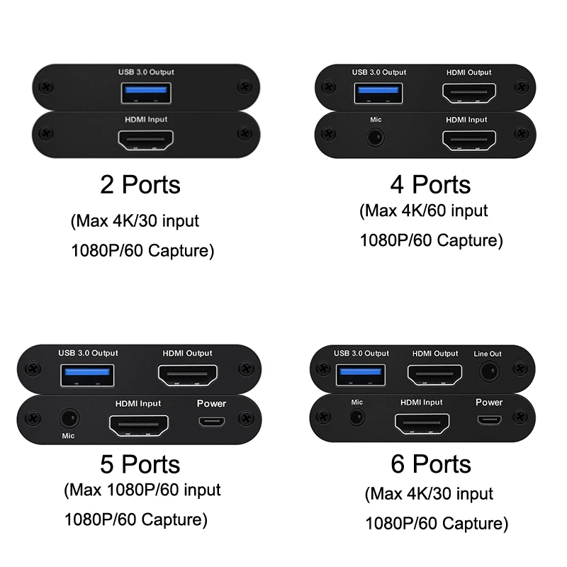 USB3.0 HDMI 4K 1080P 60FPS видео Захват карты игра Запись рекордер коробка USB 3,0 PC потоковое видео поток трансляции микрофона опция