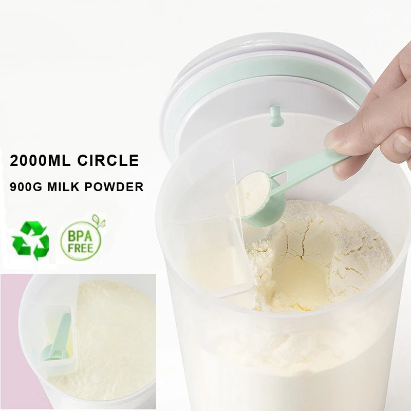 2000 мл герметичный контейнер для сухого молока со скребком диспенсер без