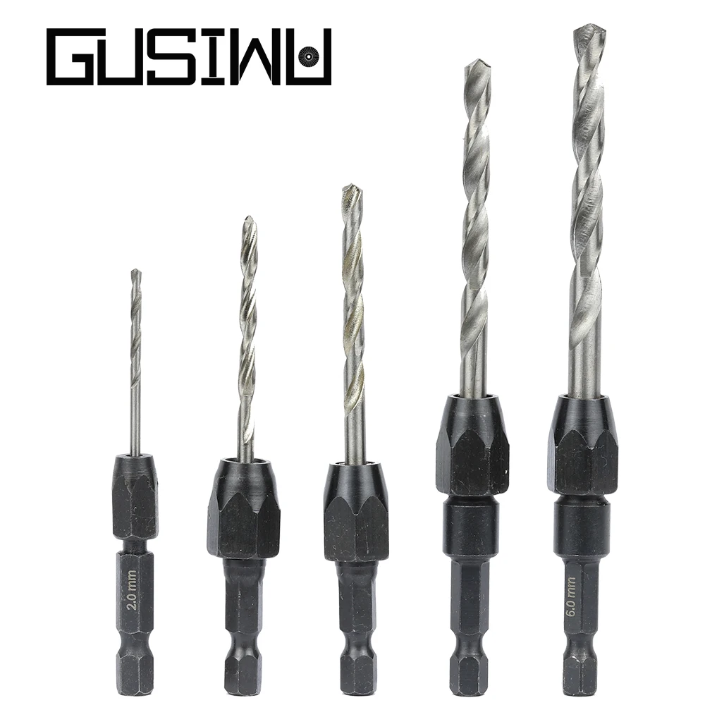 GUSIWU 5 шт. высокое Скорость Сталь набор сверл быстросменный шестигранный