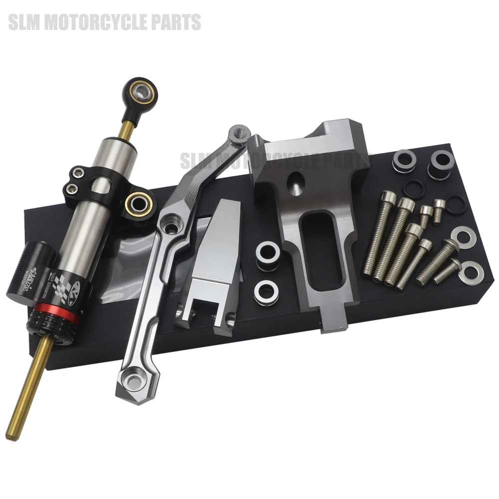 

Для Yamaha MT-09 Tracer 9 Tracer 900 Tracer 900GT FJ-09 FJ09 MT09, комплект кронштейнов стабилизатора рулевого управления, линейный стабилизатор