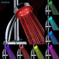 shower head led light bathroom water saving hand rainfall filter color pressure rainfall sensor adjustable auto change spray big